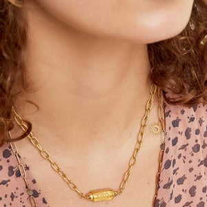 Necklace Pendant Happy Vibes Gold h5 Picture4